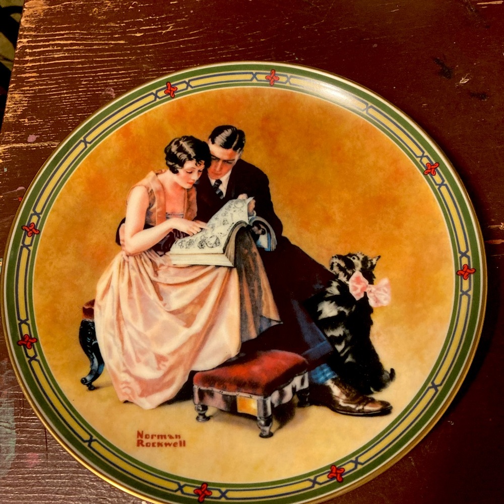 Normal Rockwell Knowles collectable vintage plate “A Couple’sCommitment”